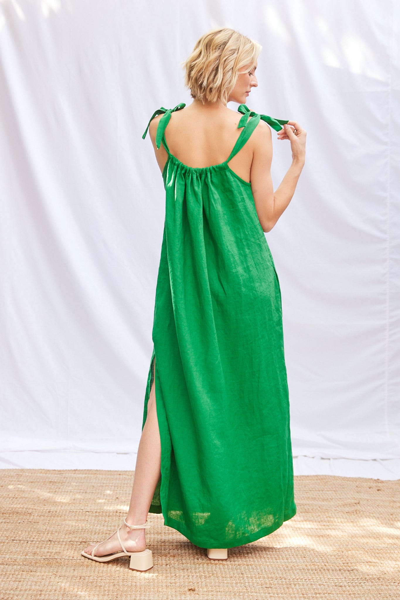 Tie Shoulder Maxi Dress