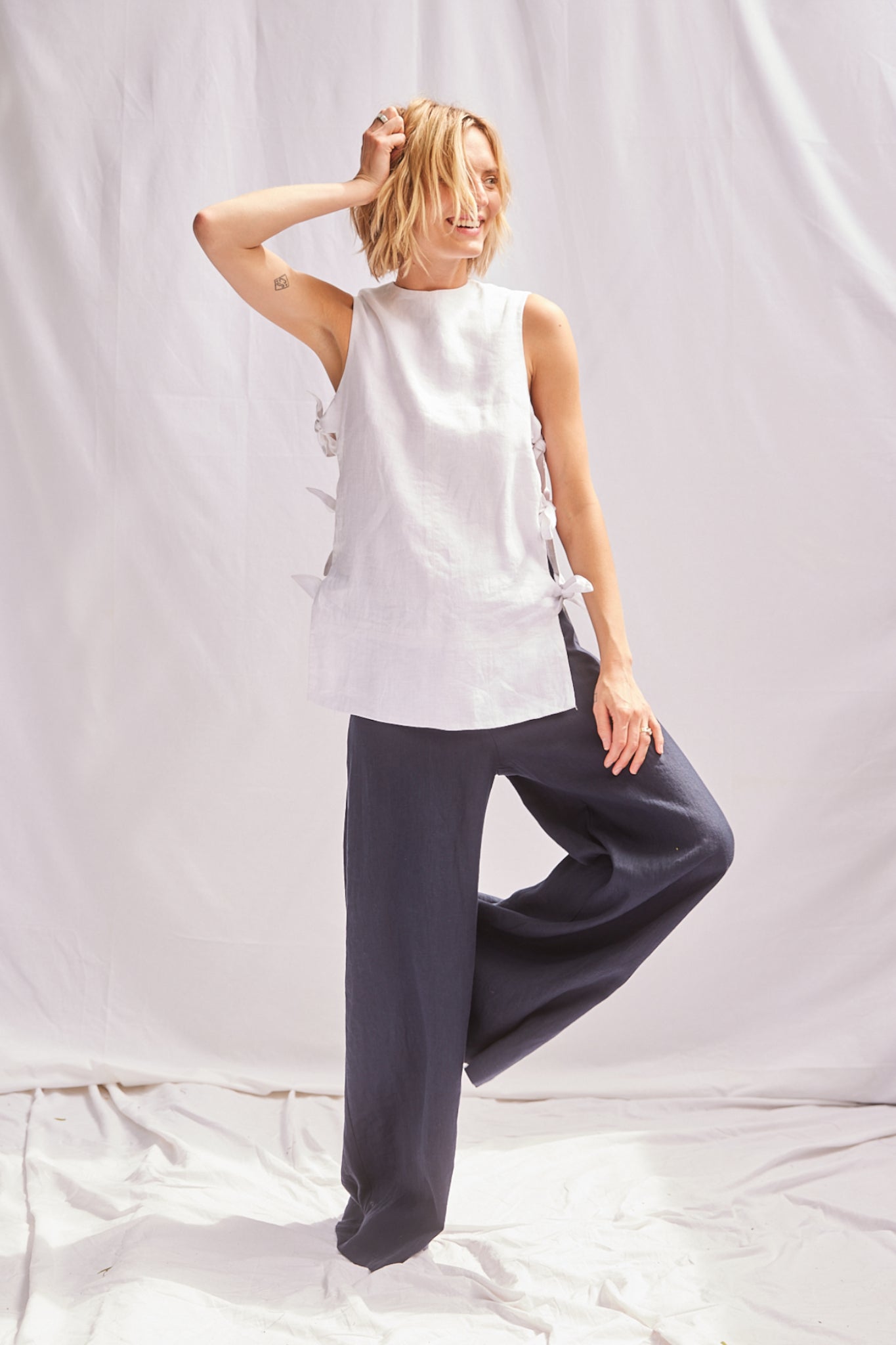 Side Tie Tunic Top