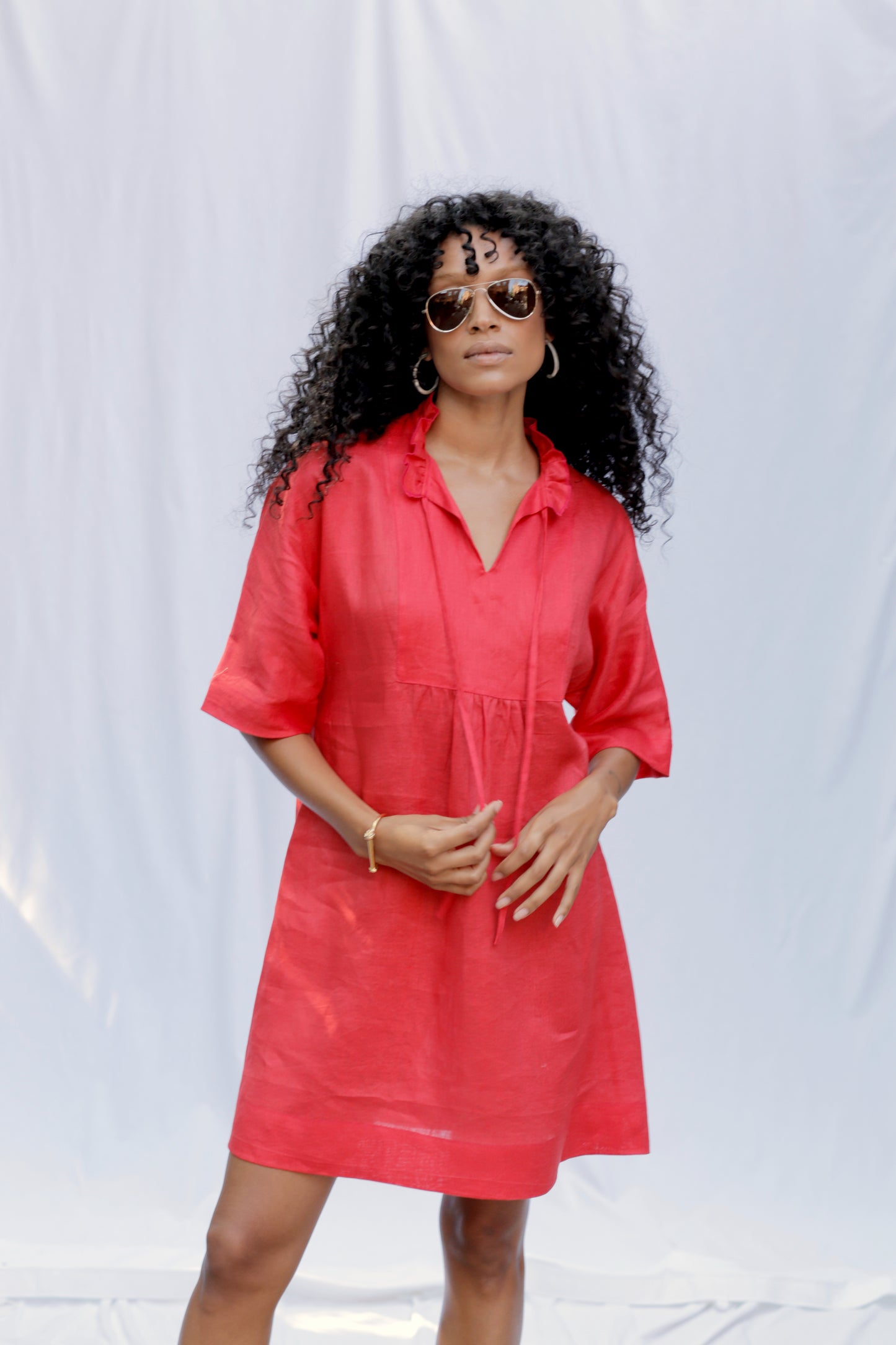 Ruffle Collar Dress