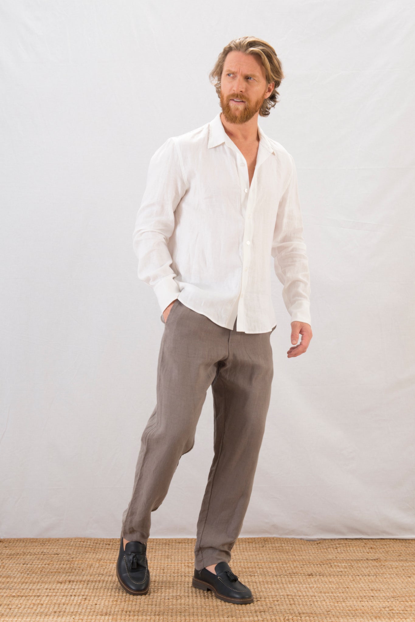 mens linen dress pant Summer Linen Men Pants Men's Classic Fit Pants Lightweight Men Pants Mens Linen Pants Business Party Wedding Beige at Amazon Men's Clothing store