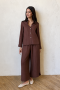 Women's Scalloped Linen Pant