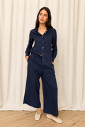 Women's Scalloped Linen Pant