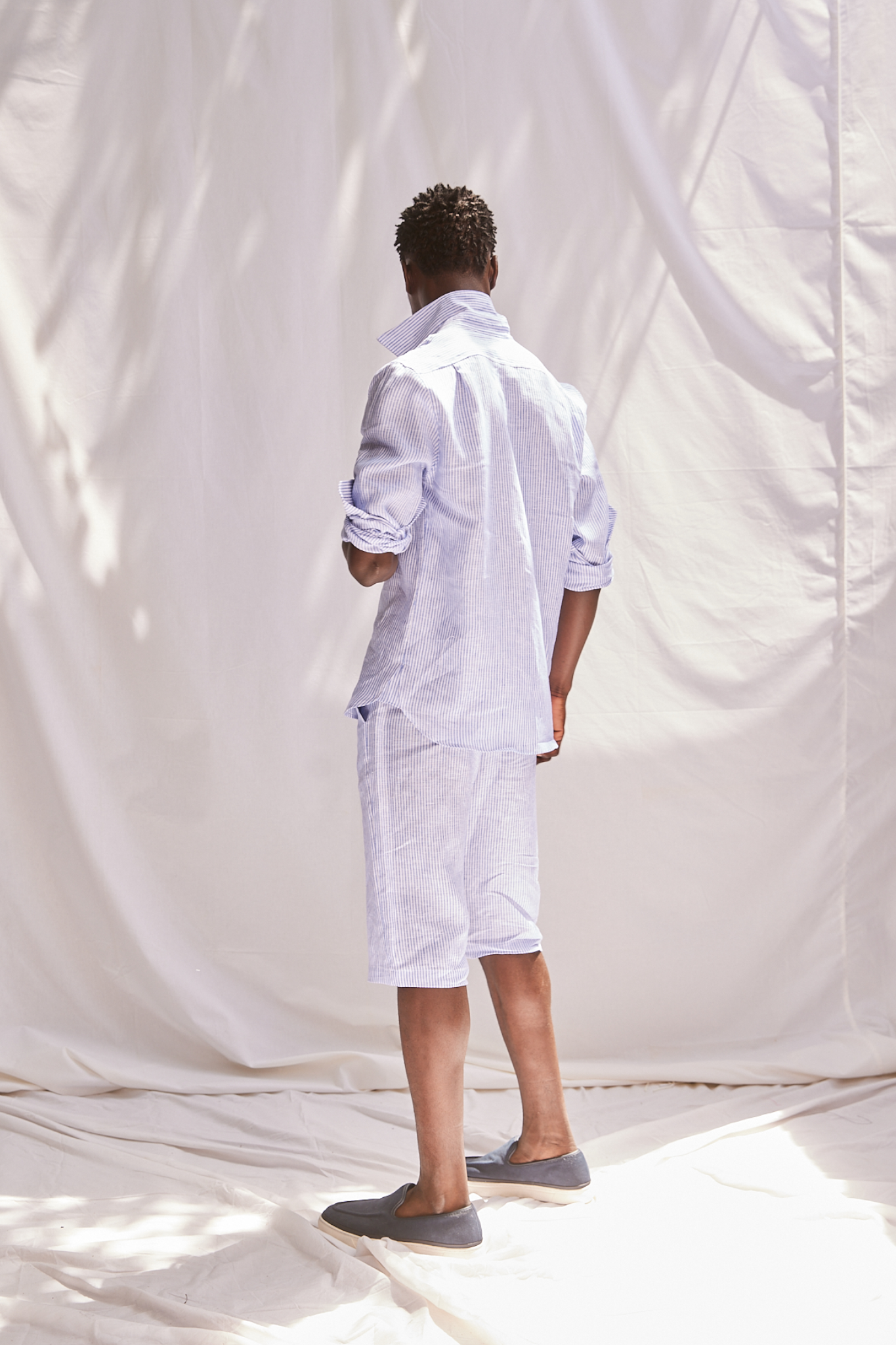 Men's Casual Striped Linen Short