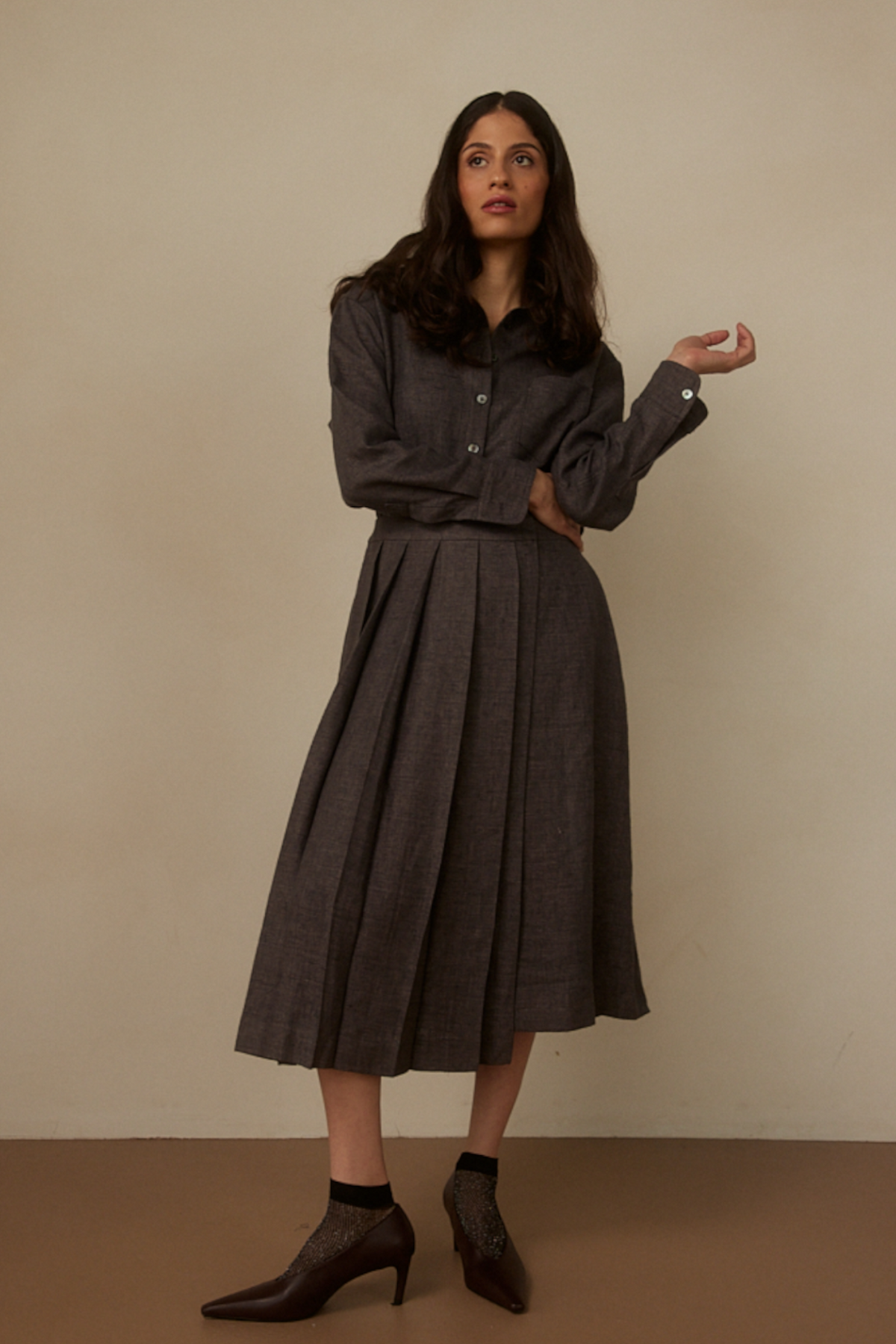 Delave Pleat Skirt
