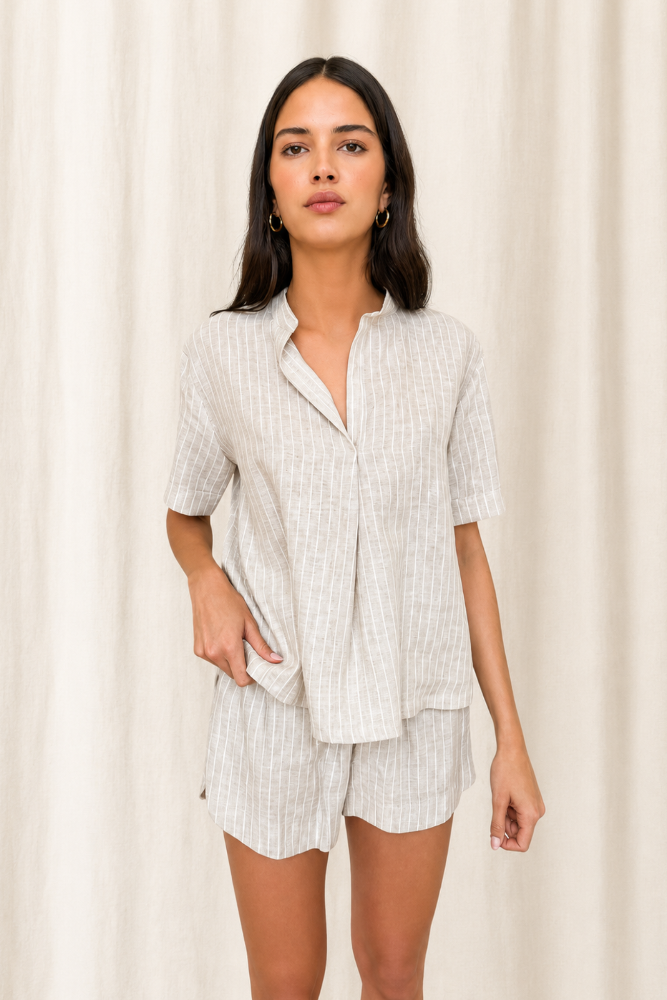 Popover Linen Shirt
