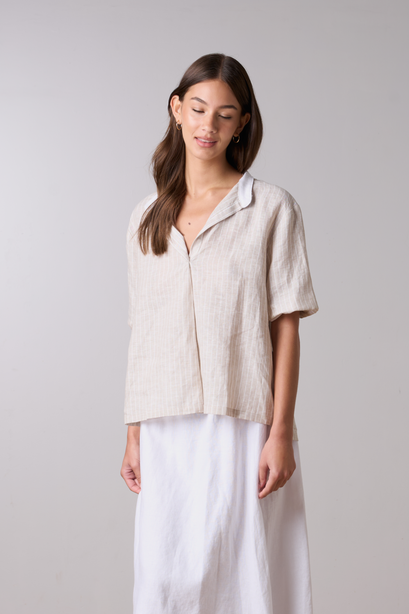 Popover Linen Shirt