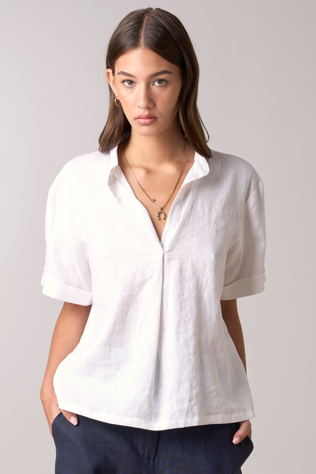 Popover Linen Shirt