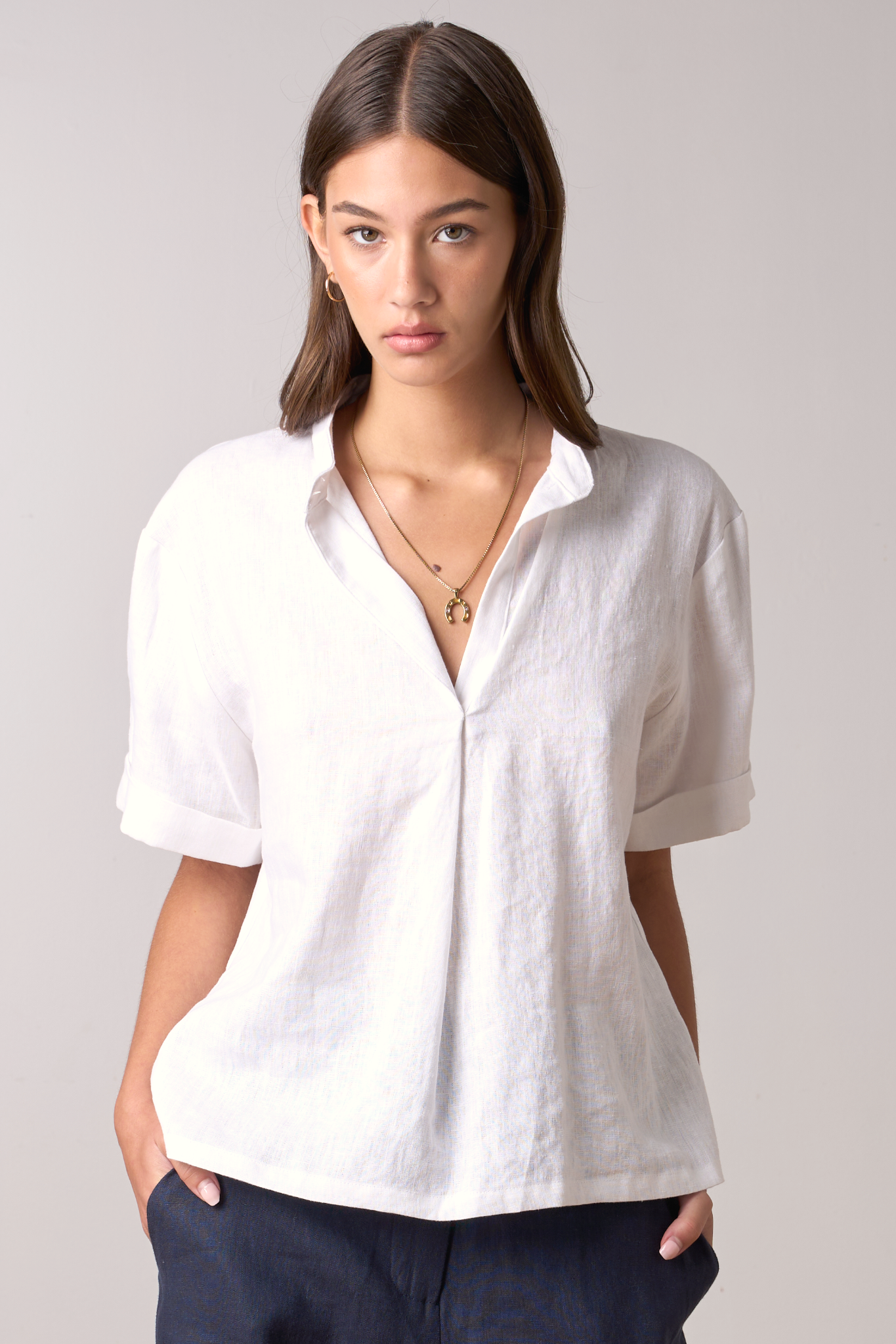 Popover Linen Shirt