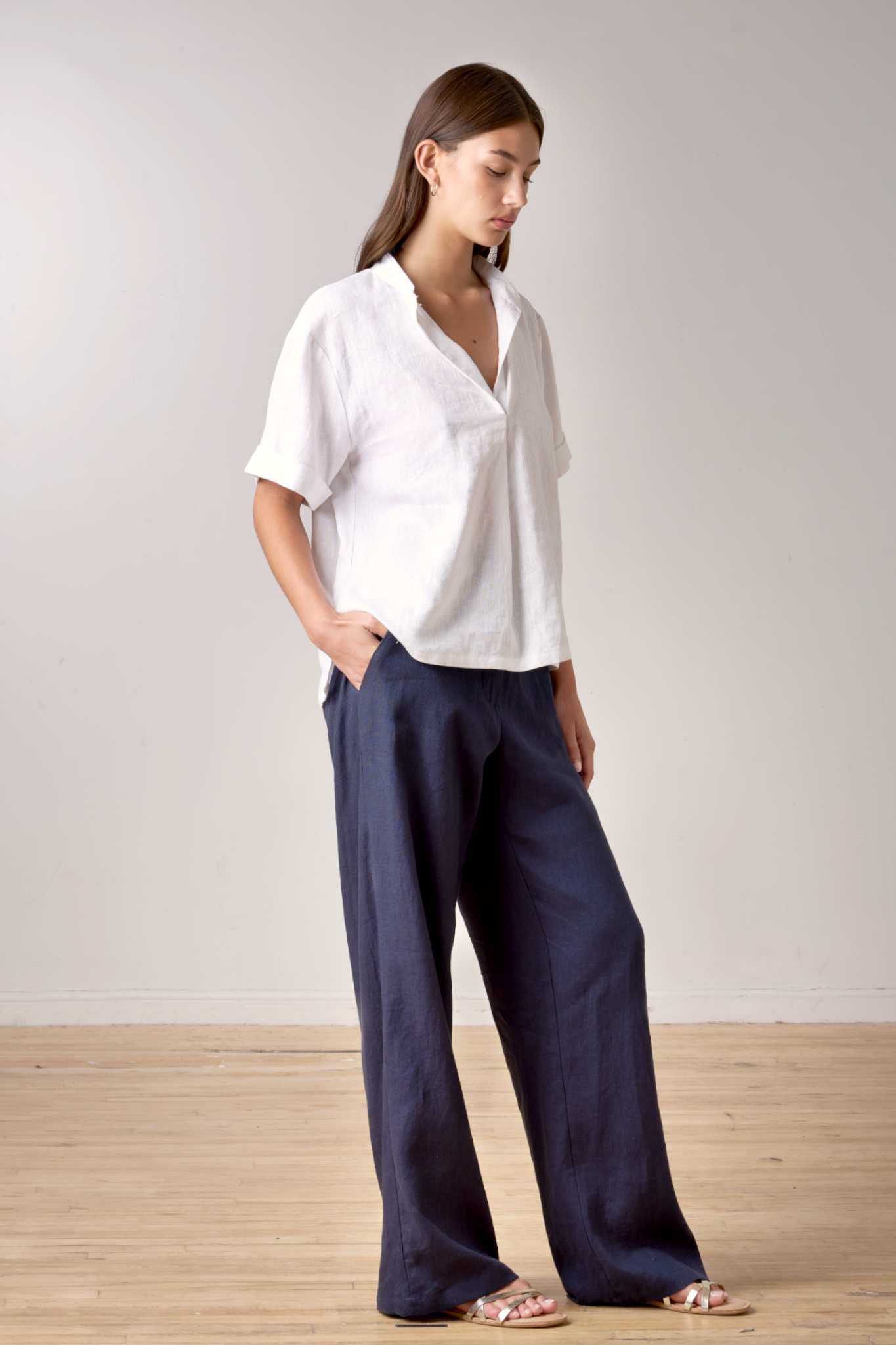 Popover Linen Shirt