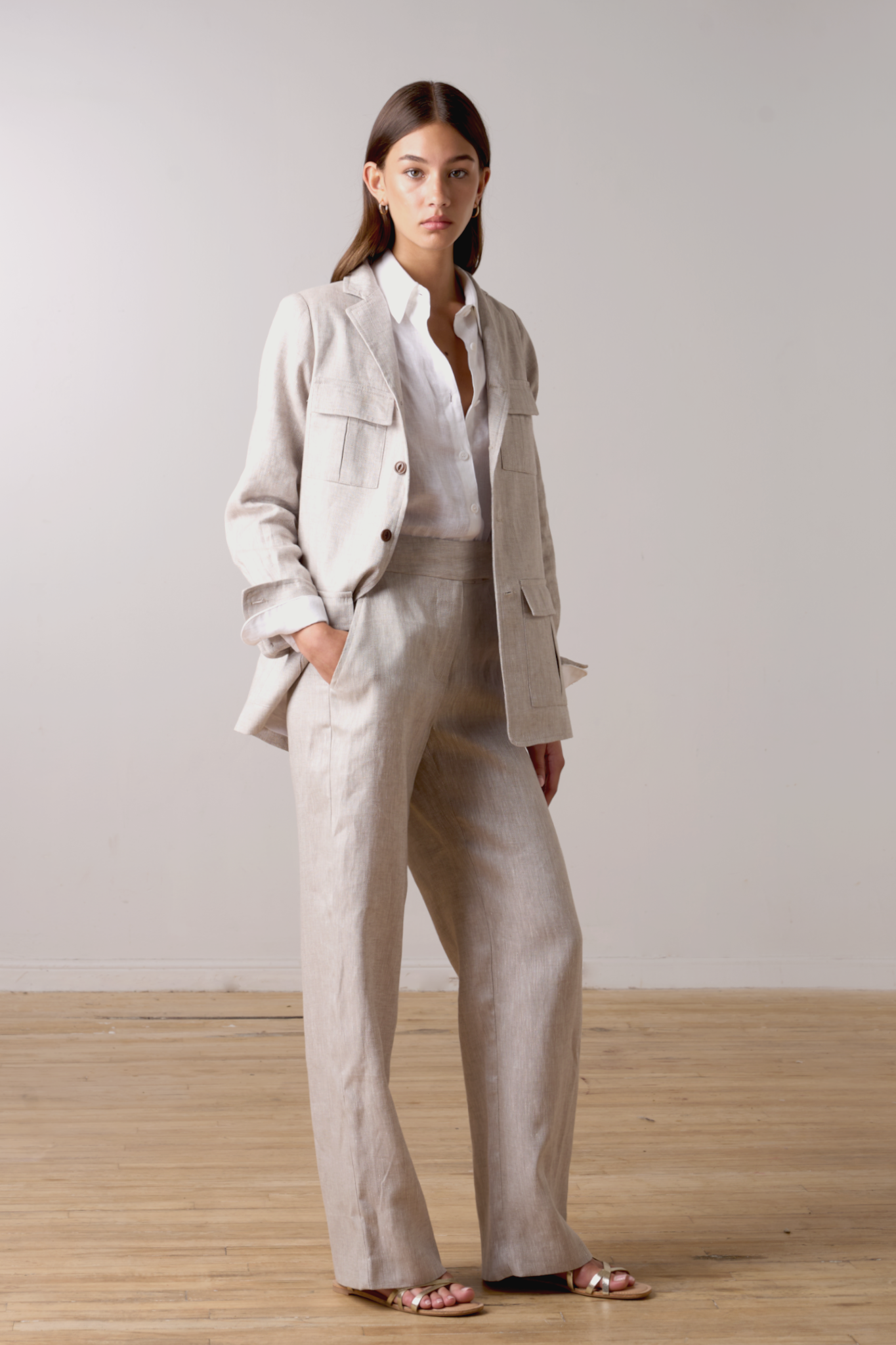 Women's Safari Linen Jacket