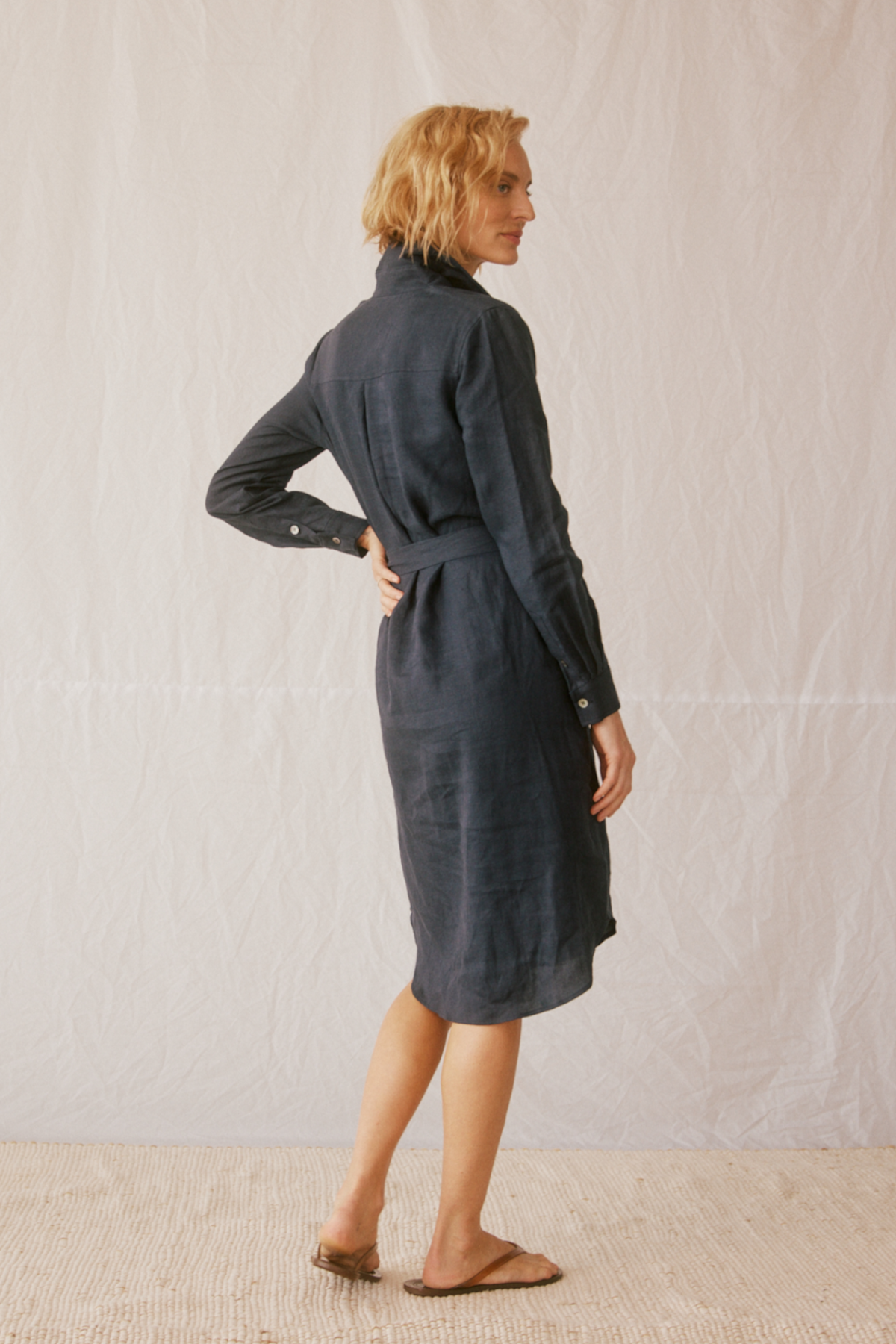 Classic Linen Shirt Dress