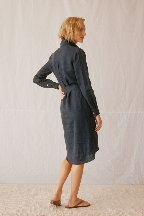 Classic Linen Shirt Dress