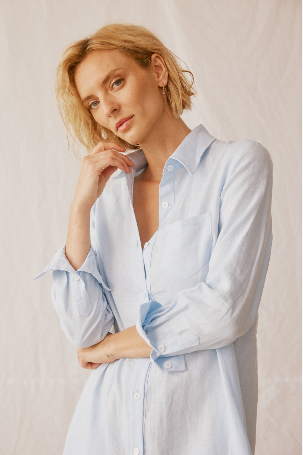 Classic Linen Shirt Dress