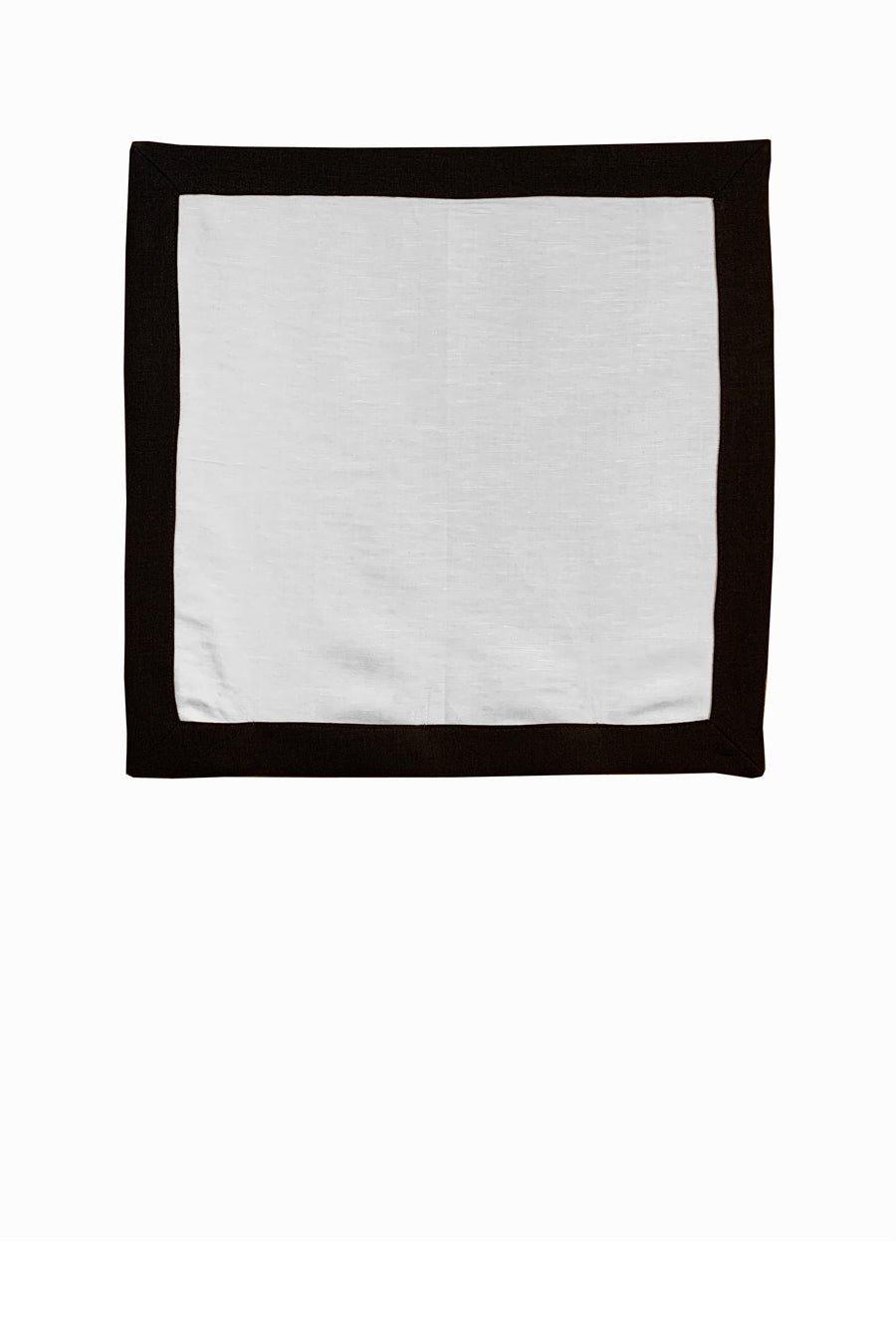 Contrast Border Dinner Napkin Black/White