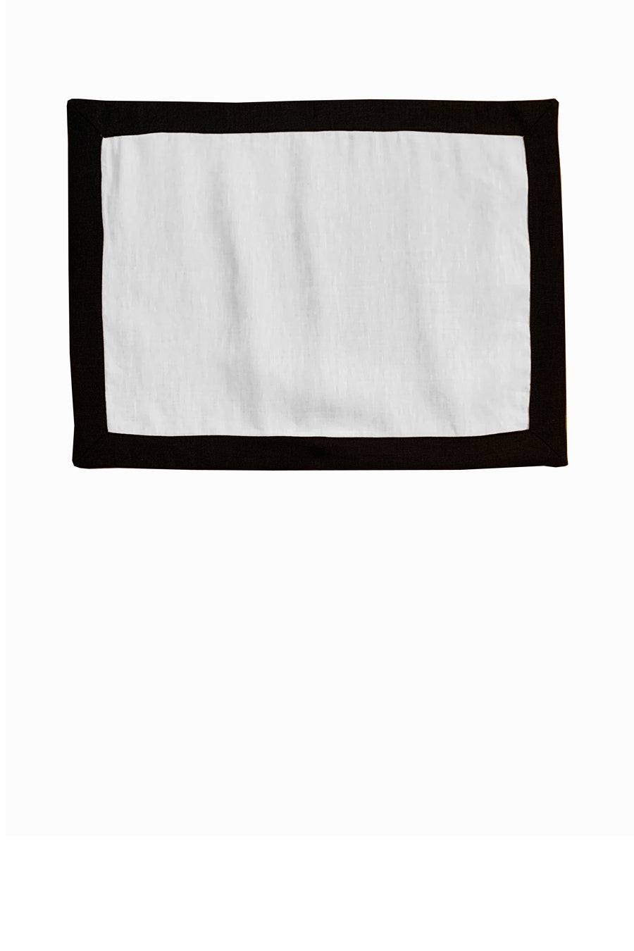 Set of 4 Contrast Border Placemat Black/White