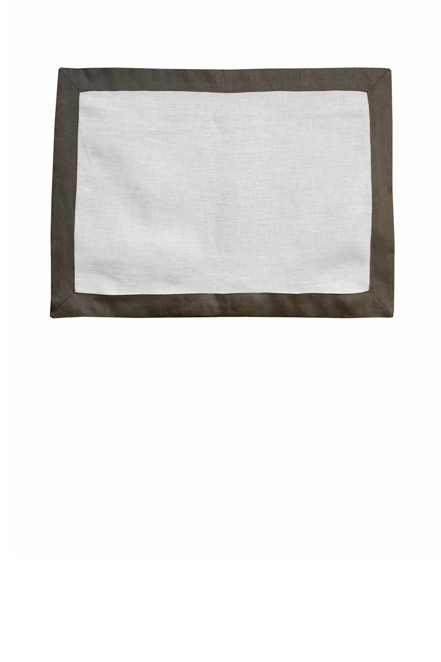 Contrast Border Placemat Grey/White